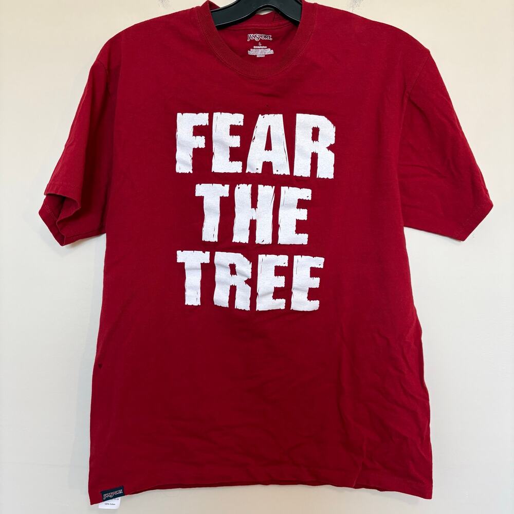 Fear the Tree Stanford Cardinal T Shirt Mens L Red Jansport College Football